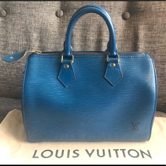 Louis Vuitton Handbags - Louis Vuitton speedy 30 blue Epi leather